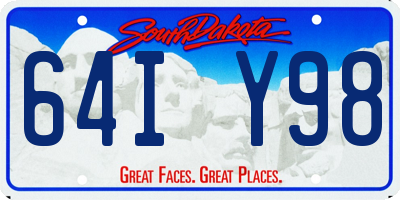 SD license plate 64IY98
