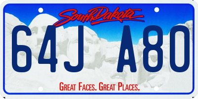 SD license plate 64JA80