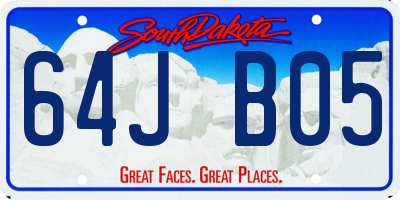 SD license plate 64JB05