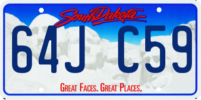 SD license plate 64JC59