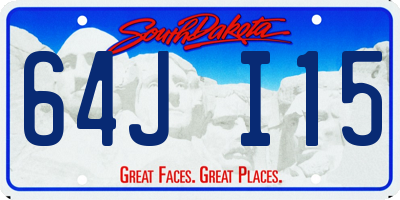 SD license plate 64JI15