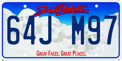 SD license plate 64JM97