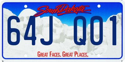 SD license plate 64JQ01