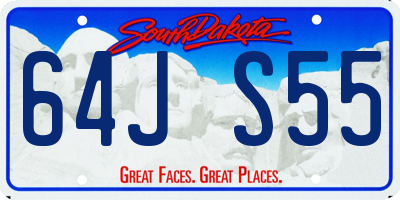 SD license plate 64JS55