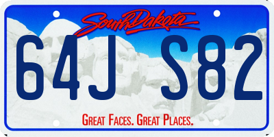SD license plate 64JS82