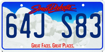 SD license plate 64JS83