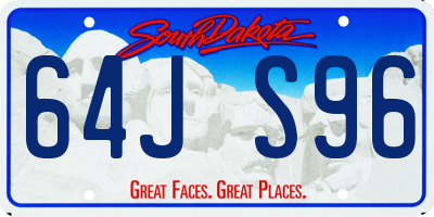 SD license plate 64JS96