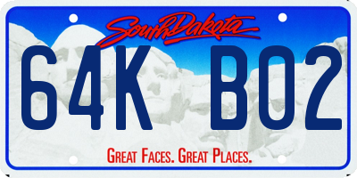 SD license plate 64KB02