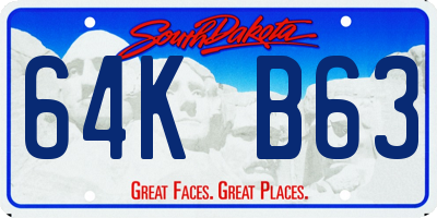 SD license plate 64KB63