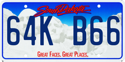 SD license plate 64KB66