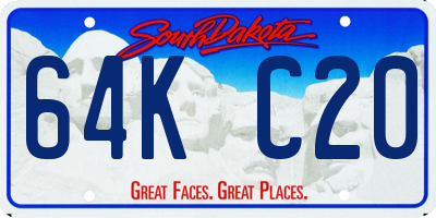 SD license plate 64KC20