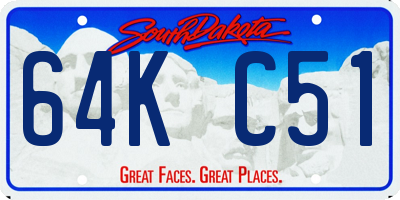 SD license plate 64KC51