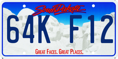 SD license plate 64KF12