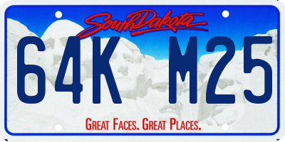 SD license plate 64KM25