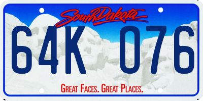 SD license plate 64KO76