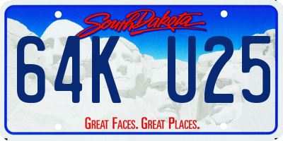 SD license plate 64KU25