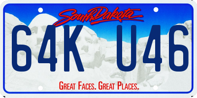 SD license plate 64KU46