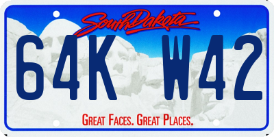 SD license plate 64KW42