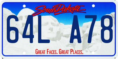 SD license plate 64LA78
