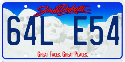 SD license plate 64LE54