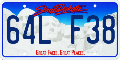 SD license plate 64LF38