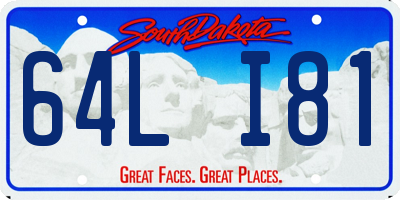 SD license plate 64LI81