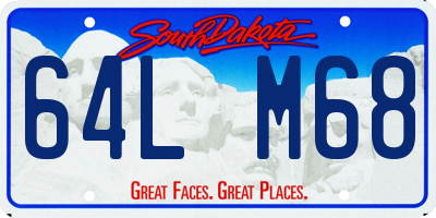 SD license plate 64LM68