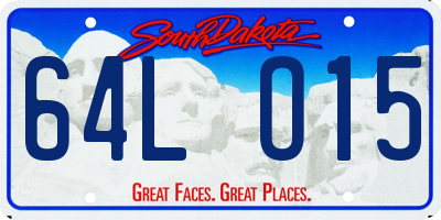 SD license plate 64LO15
