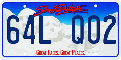 SD license plate 64LQ02