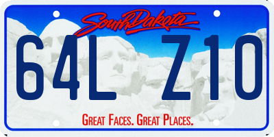 SD license plate 64LZ10