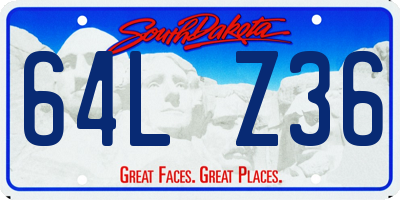 SD license plate 64LZ36