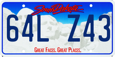 SD license plate 64LZ43