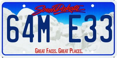 SD license plate 64ME33