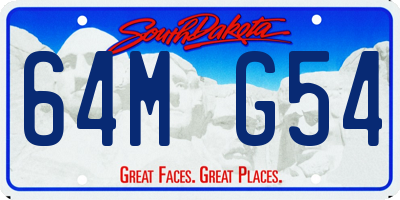 SD license plate 64MG54