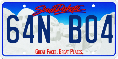 SD license plate 64NB04