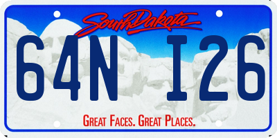 SD license plate 64NI26