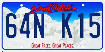 SD license plate 64NK15