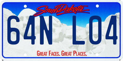 SD license plate 64NL04