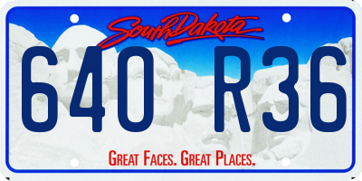 SD license plate 64OR36