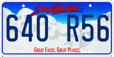 SD license plate 64OR56