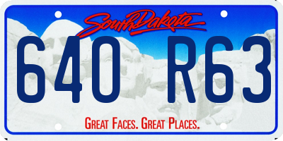 SD license plate 64OR63