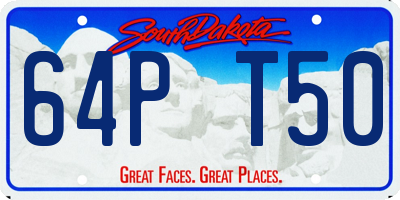 SD license plate 64PT50