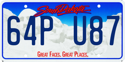 SD license plate 64PU87