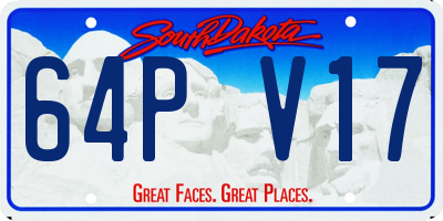 SD license plate 64PV17
