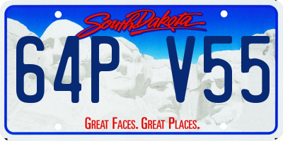 SD license plate 64PV55