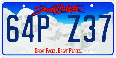 SD license plate 64PZ37