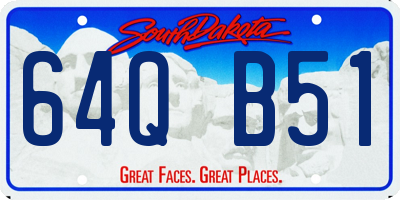 SD license plate 64QB51