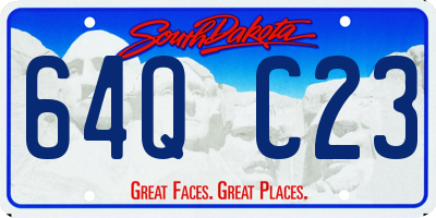 SD license plate 64QC23