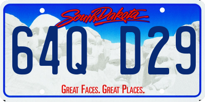 SD license plate 64QD29
