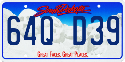 SD license plate 64QD39